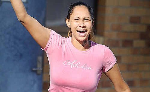 “Woo hoo I got out!”...Monique Clubb screamed for joy yesterday as she ran out of the Hervey Bay watch house after Magistrate Graeme Tatnell released her on bail. “Woo hoo I got out!”...Monique Clubb screamed for joy yesterday as she ran out of the Hervey Bay watch house after Magistrate Graeme Tatnell released her on bail.
